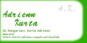 adrienn kurta business card